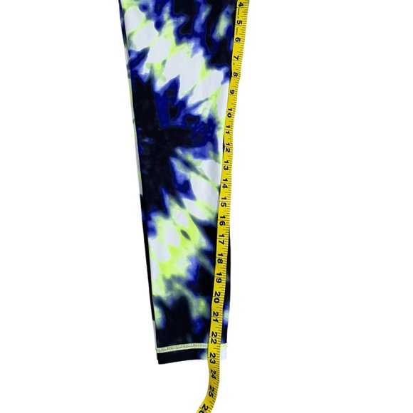 Athleta Elation Tie Dye 7/8 Tight Leggings Size XS Cobalt Blue Yellow - Picture 11 of 11